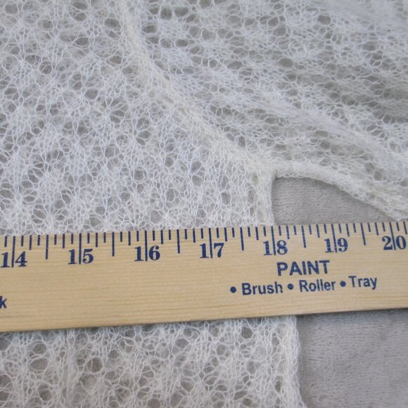 Eileen Fisher Italian Yarn Ultra Light Weight Sweater Creamy Ivory Size PM - Picture 8 of 10